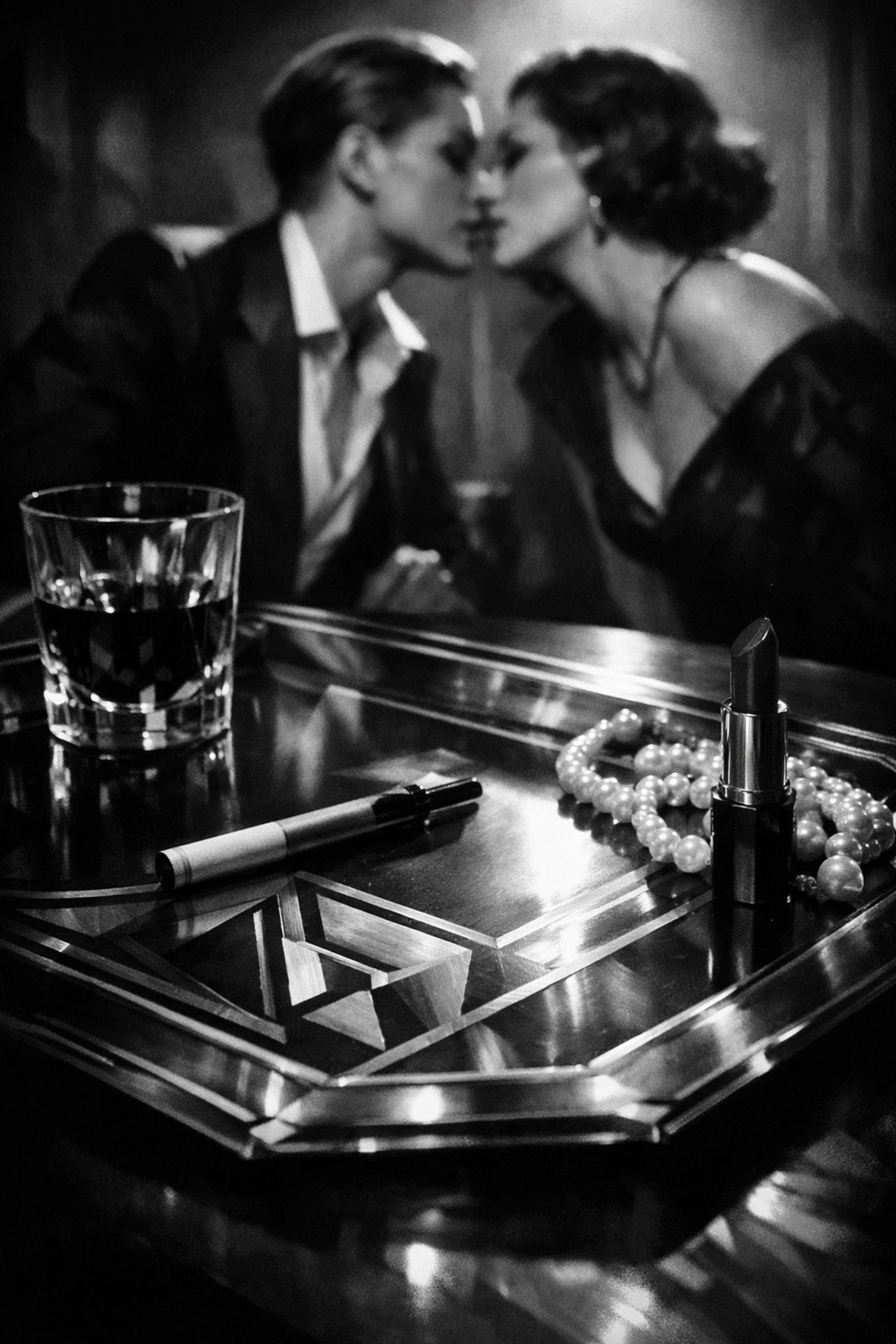 Art deco silver tray symbolizing cocaine culture in 1920s Berlin Weimar era cabarets