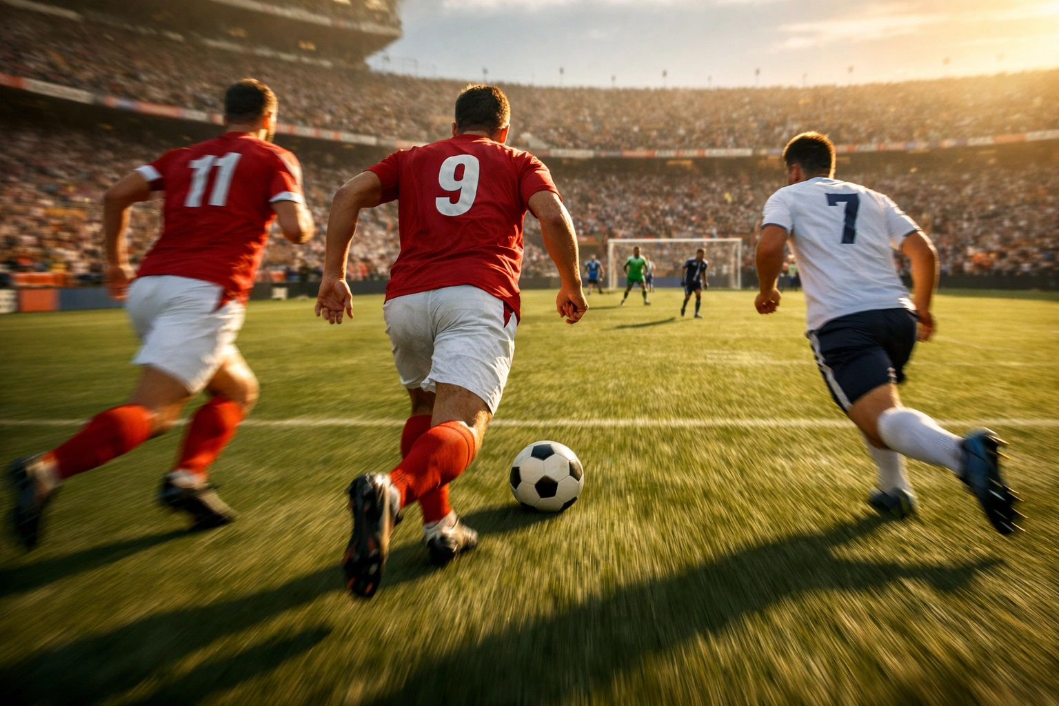 Fußball-Konterangriff im Stadion zeigt taktische Wettstrategie