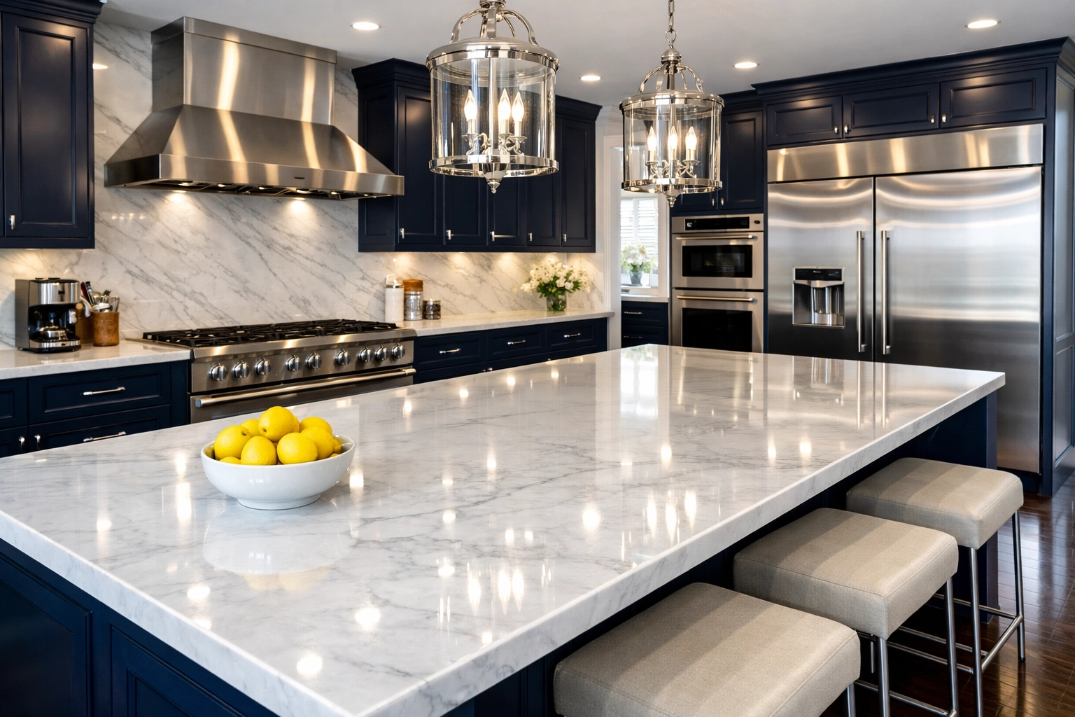 Spotless Wellesley kitchen after a luxury house cleaning MA service by professional cleaners.