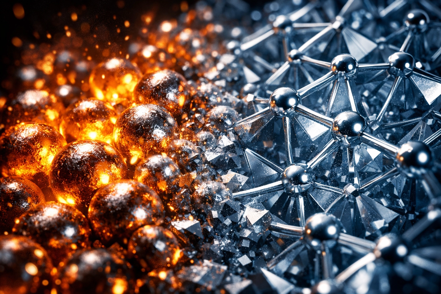 Microscopic view of 6063 aluminum molecular structure changing during the tempering process.