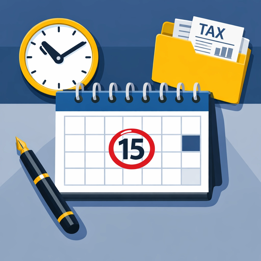 Tax preparation calendar showing important 2026 filing deadlines and a documentation checklist.