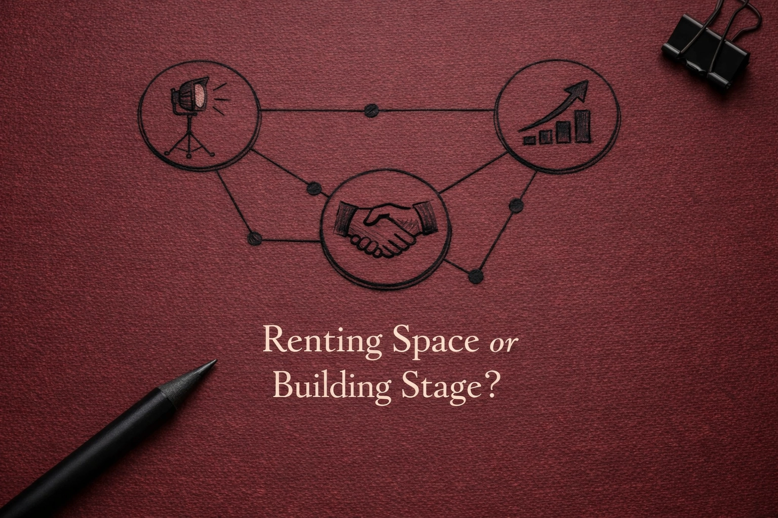 Creator ecosystem network diagram showing collaboration and community growth connections
