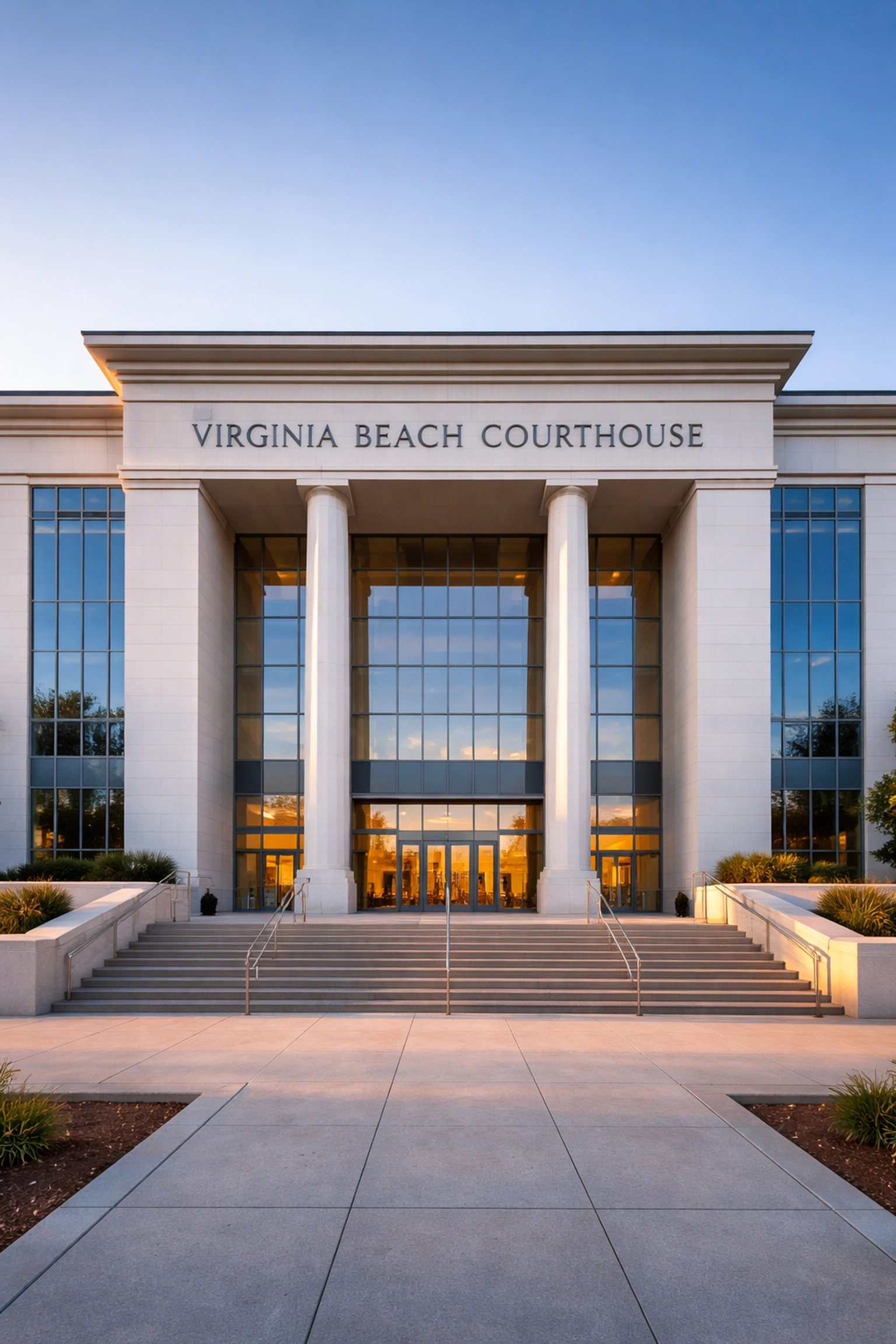 Virginia Beach courthouse where local family law attorneys handle child custody cases