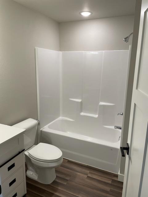 Renovated bathroom in a Dancing Sky duplex in Spearfish