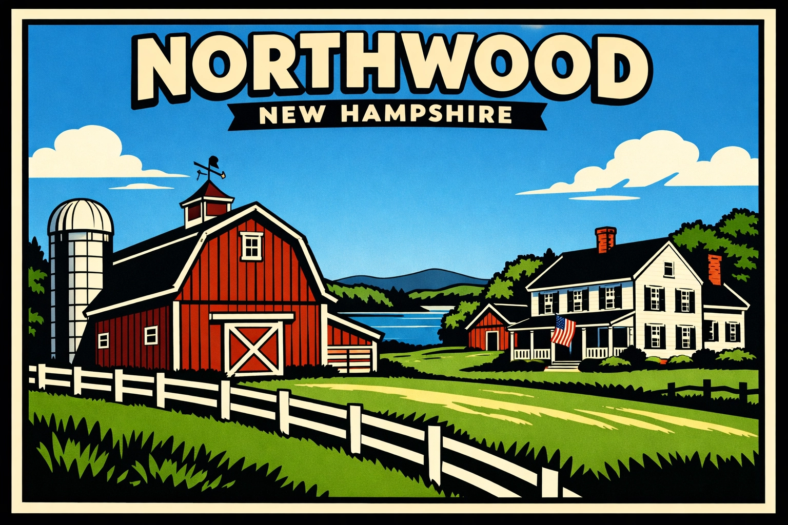 Classic Northwood NH landscape showcasing the local service area for veteran-owned home repairs.
