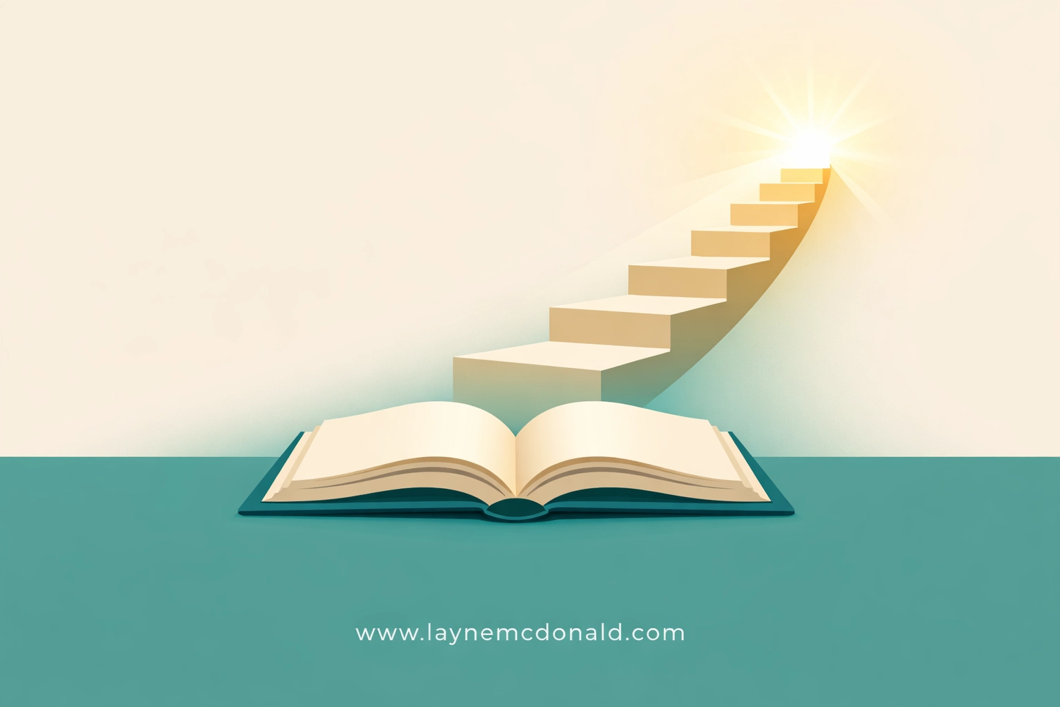 An open Bible with light forming steps, symbolizing the path to spiritual healing through God's Word.