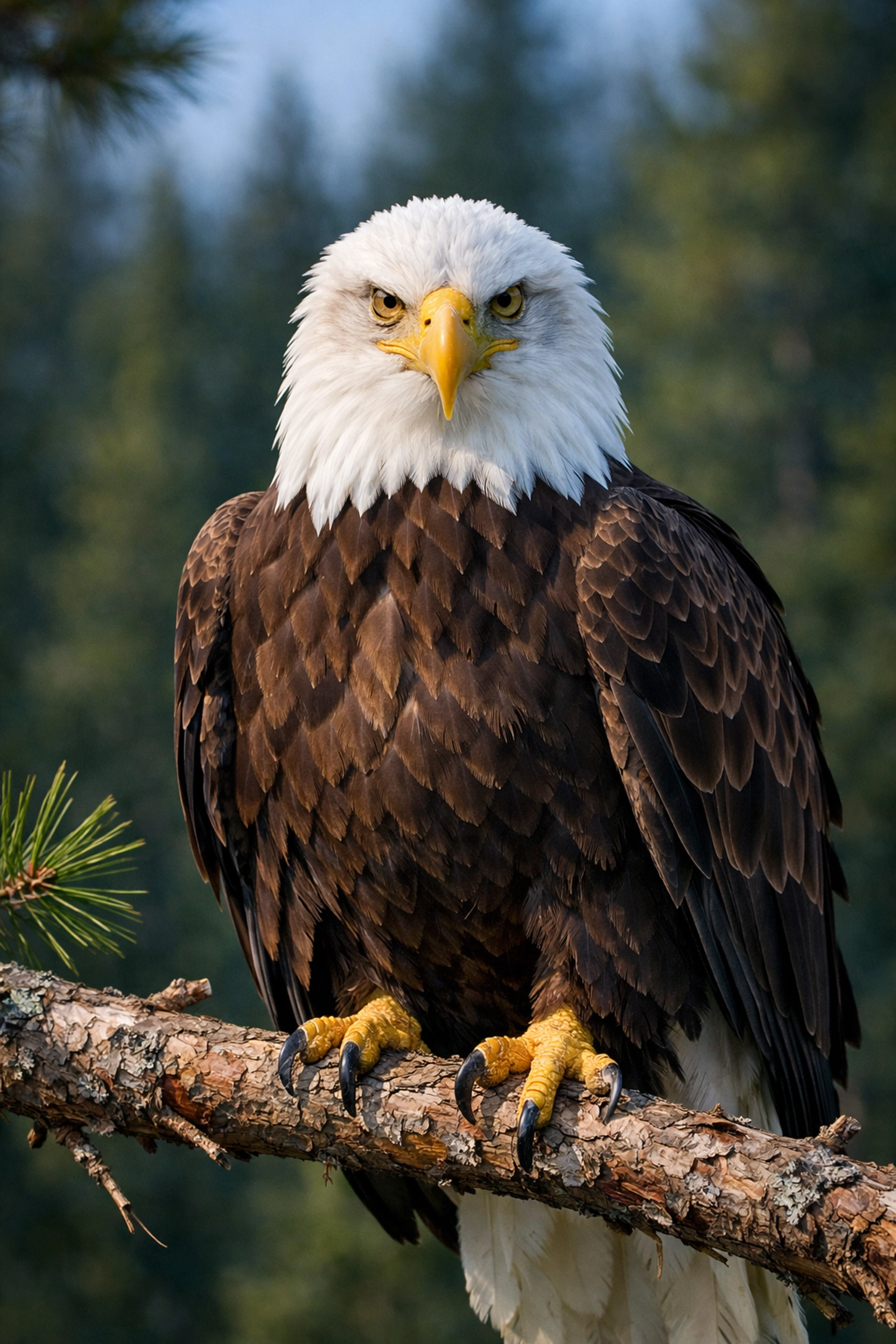 Eye-level photo of a bald eagle illustrating how powerful perspective improves wildlife photography engagement.