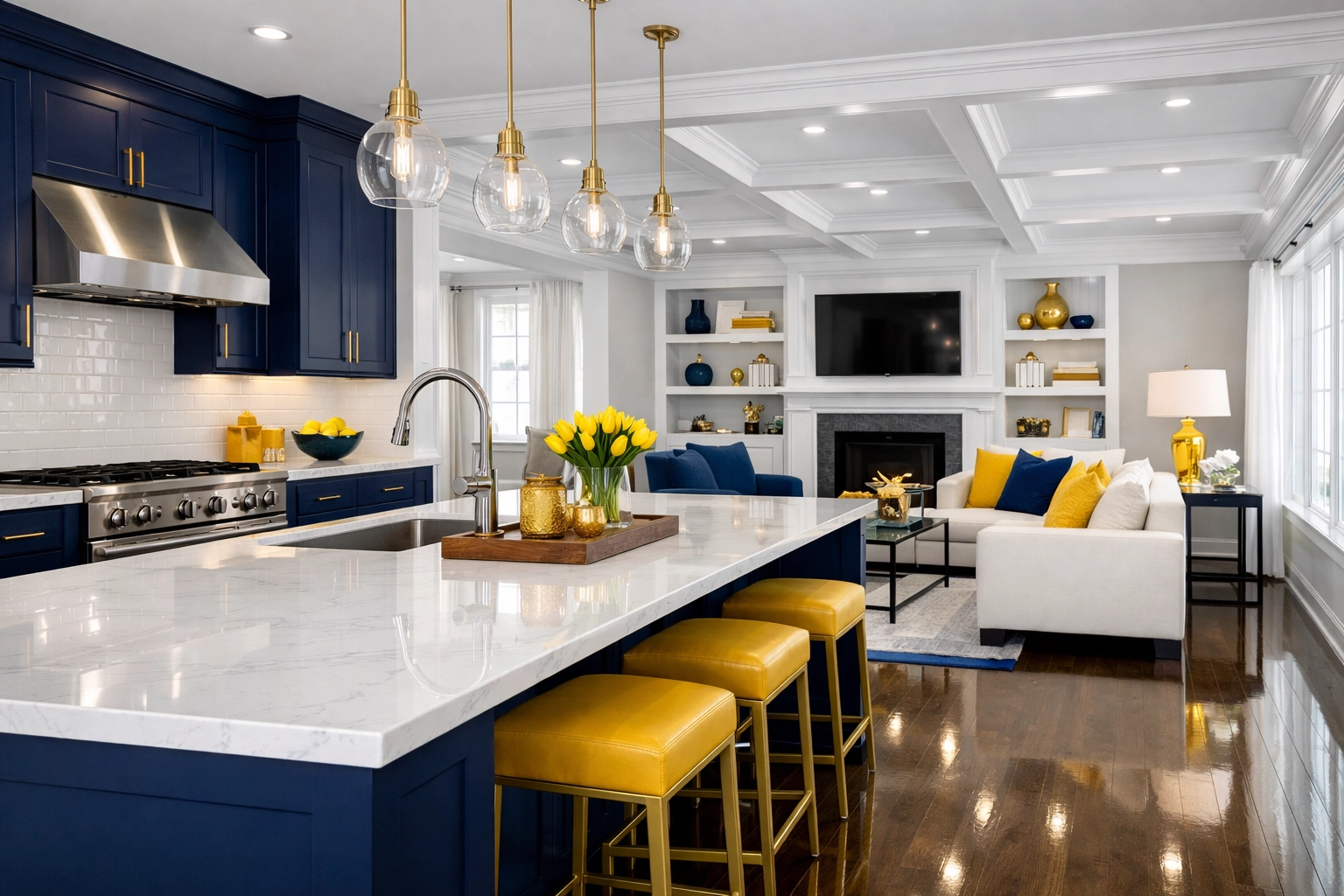 A perfectly organized and sparkling home after a professional deep cleaning service in Westborough.