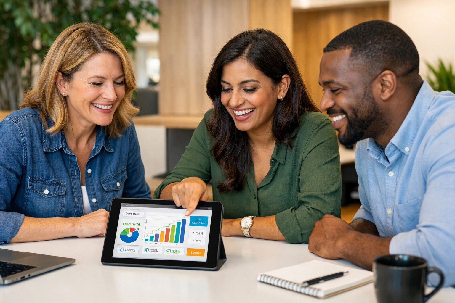 IT team collaborating with a ServiceNow implementation partner to analyze consulting services and ITAM metrics.