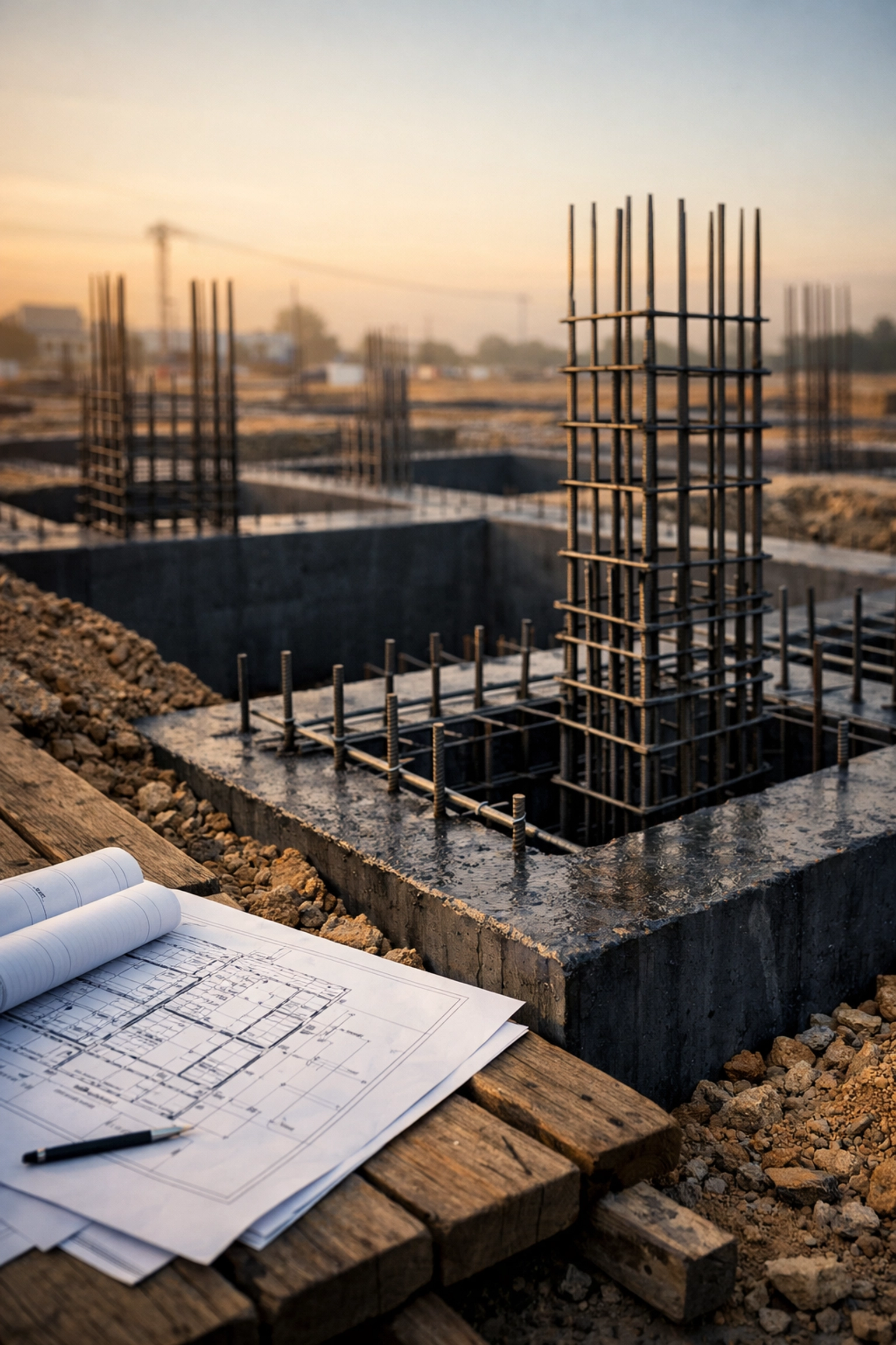 Deep foundation and blueprints symbolizing Christian leadership built on eternal values Deep foundation and blueprints symbolizing Christian leadership built on eternal values