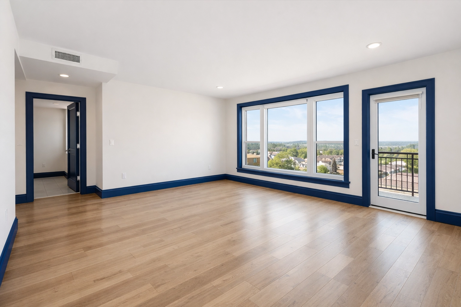 Spotless move-in ready apartment in Leominster MA showing professionally cleaned surfaces and baseboards.