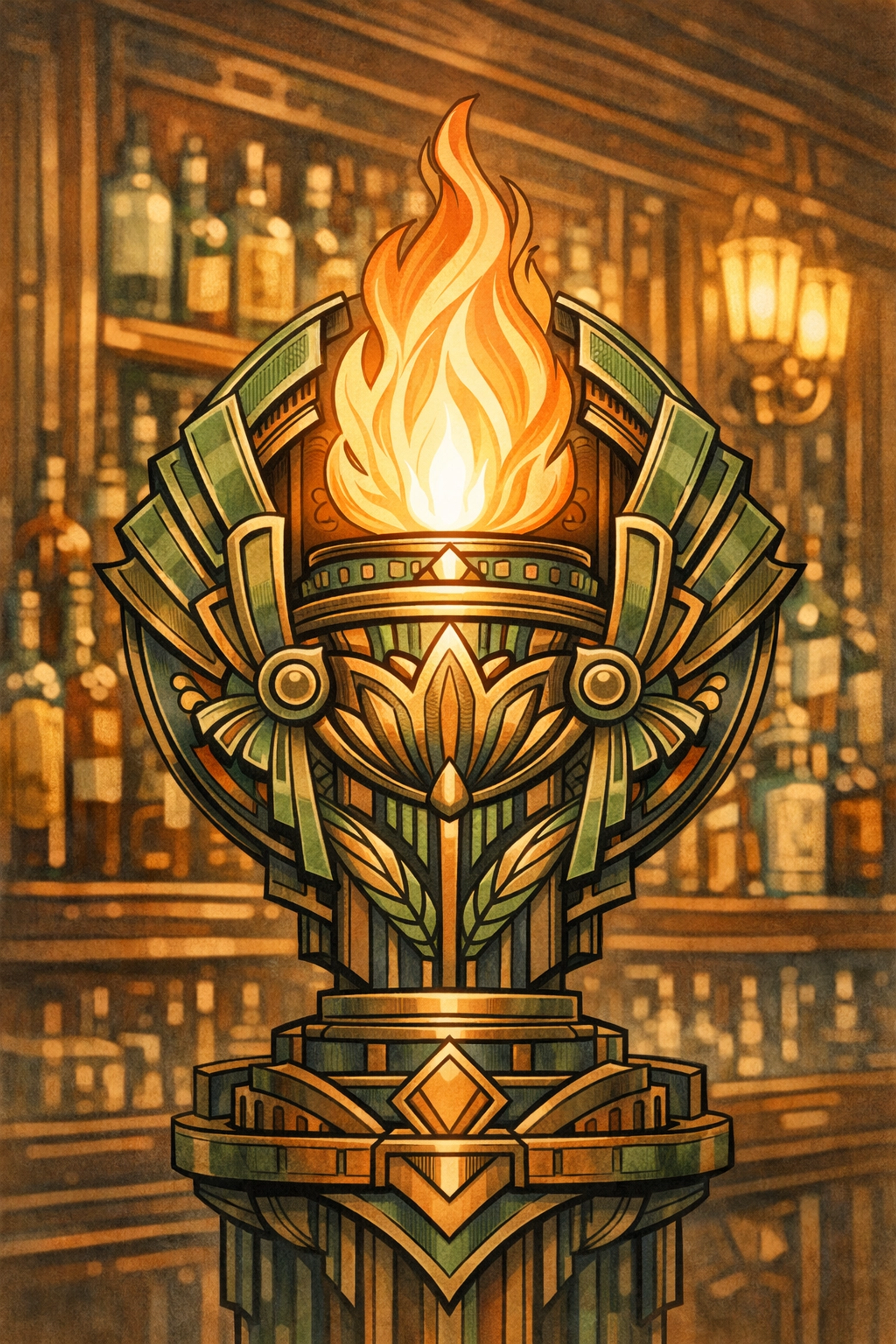 Eternal flame sculpture at Cafe Lafitte oldest continuously operating gay bar in US