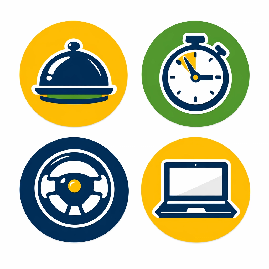 Icons representing new 2026 tax deductions for tips, overtime pay, and side hustles.