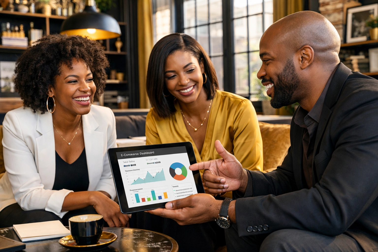 Looking for Black-Owned Brands? Here Are 10 Buyblack Finds Inspired by Sonny’s Black People of Interest Group of Black professionals collaborating in a modern office to grow the Black Wall Streets community.