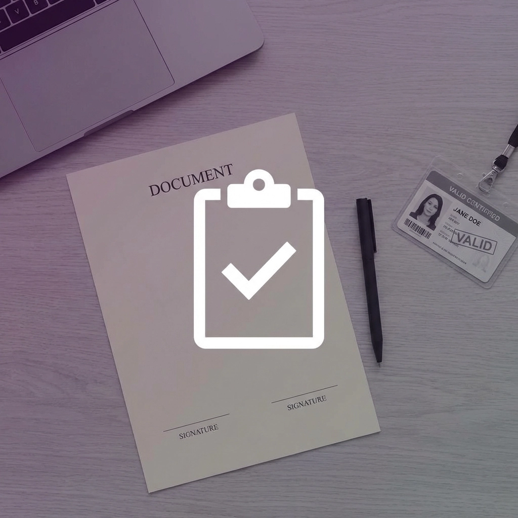 Clean desk with bail paperwork and ID ready for fast Tampa jail release process