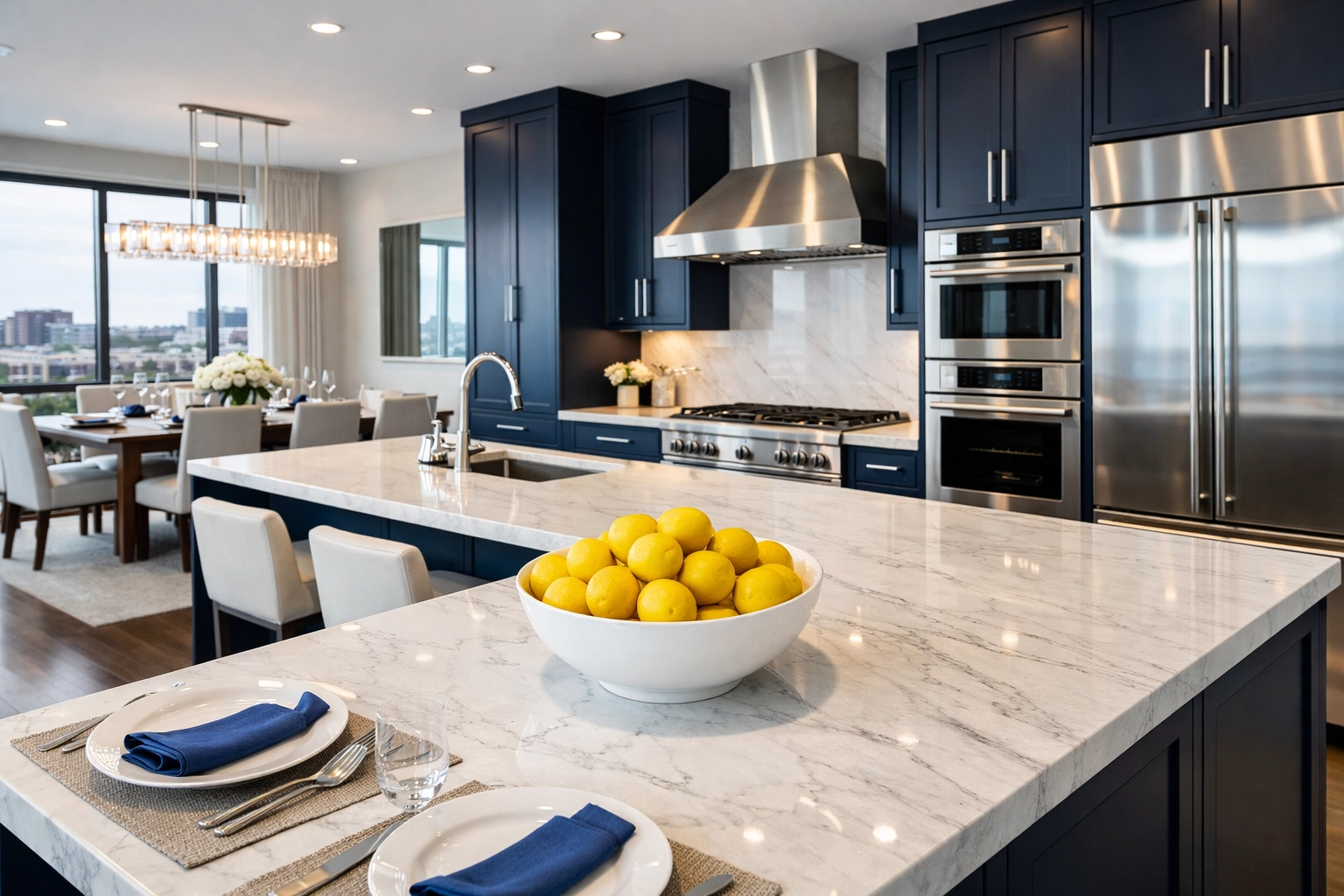 Sparkling luxury kitchen showing museum-quality house cleaning Worcester MA results for a clean lifestyle.