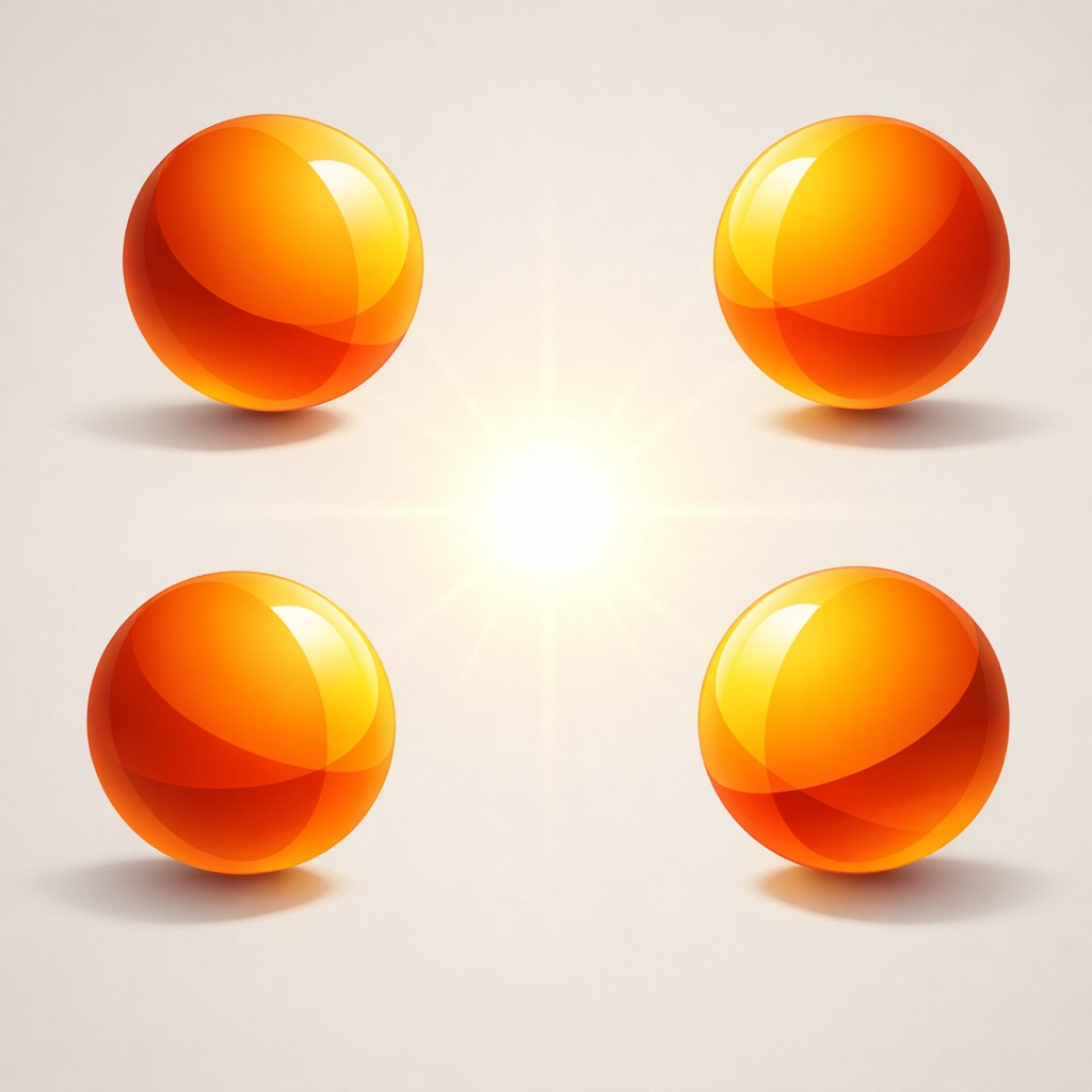 Geometric spheres representing accurate color management and data integrity for PDF export settings.