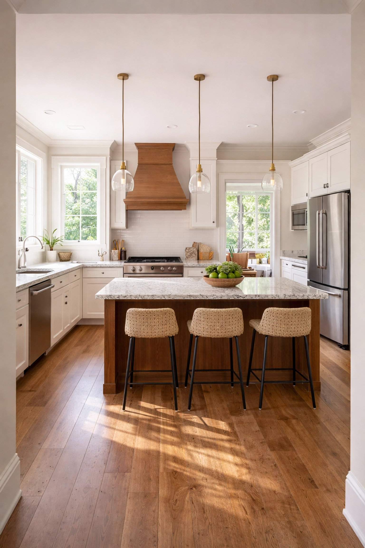 Modern Chattanooga kitchen with natural light and stainless appliances, ideal for homebuyers considering timing their purchase.