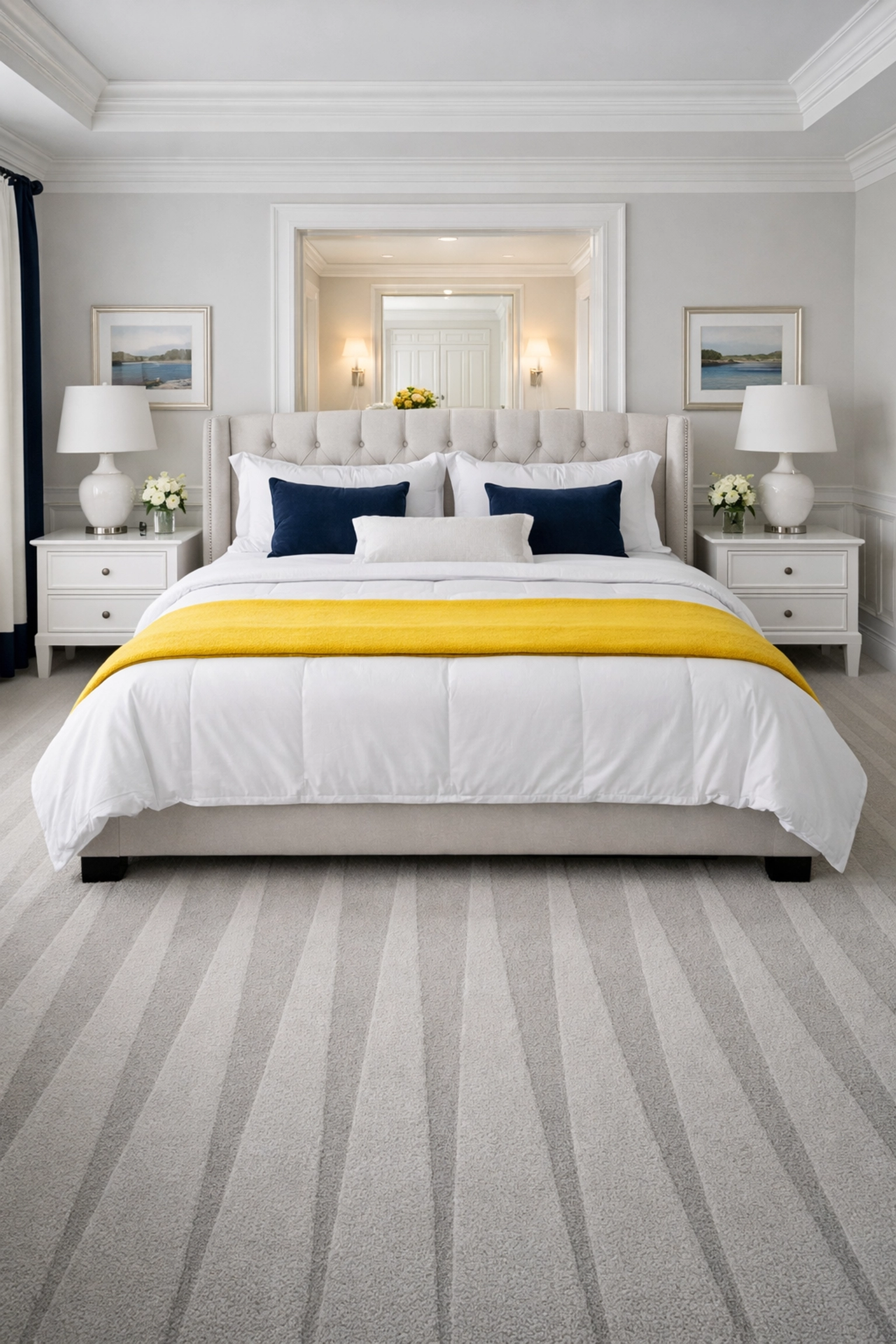 A perfectly tidied master suite in a Massachusetts home cleaned by professional house cleaning services MA.