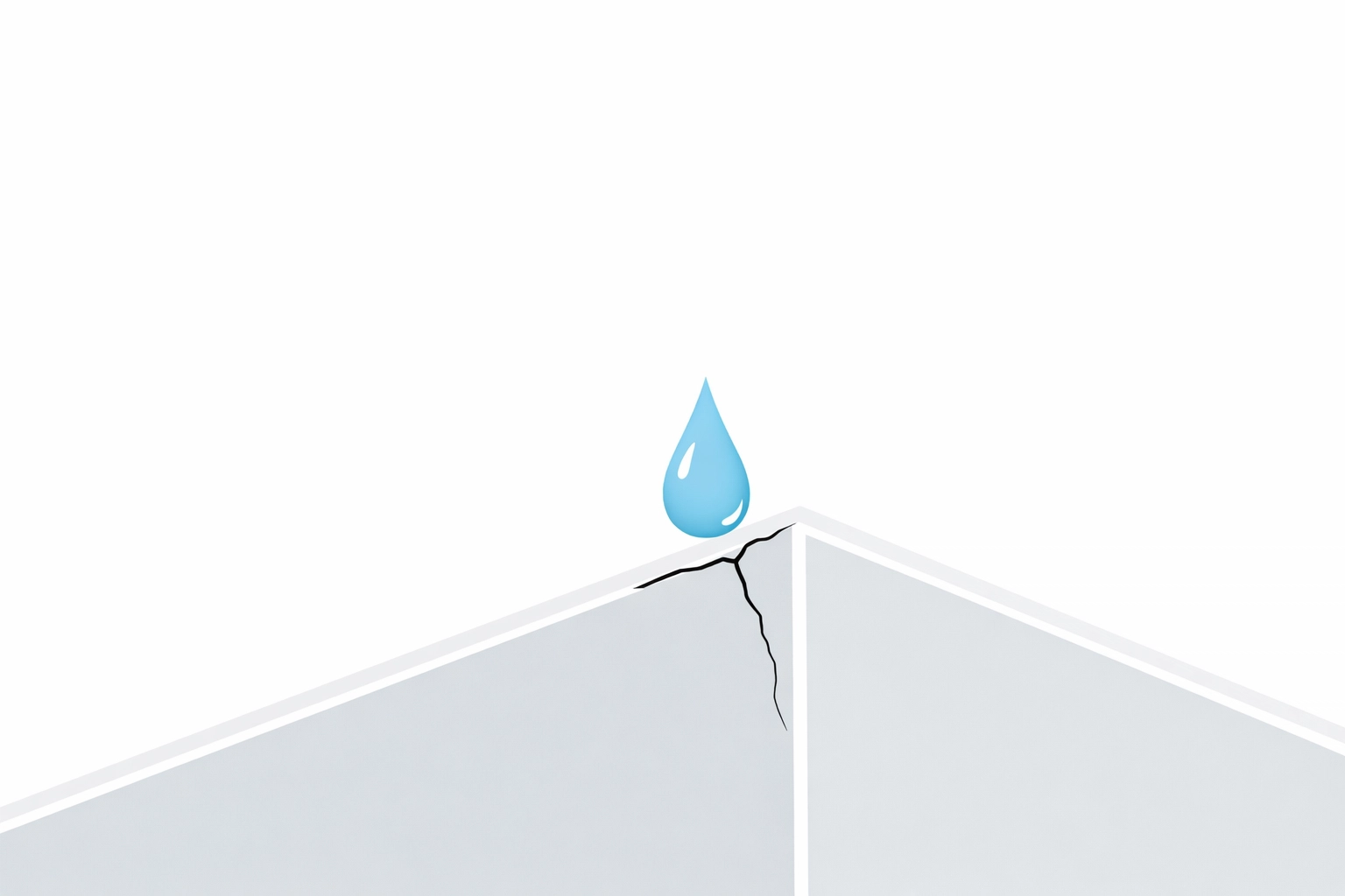 Illustration of cracked bathroom tile sealant causing a potential water leak in a North Vancouver home.