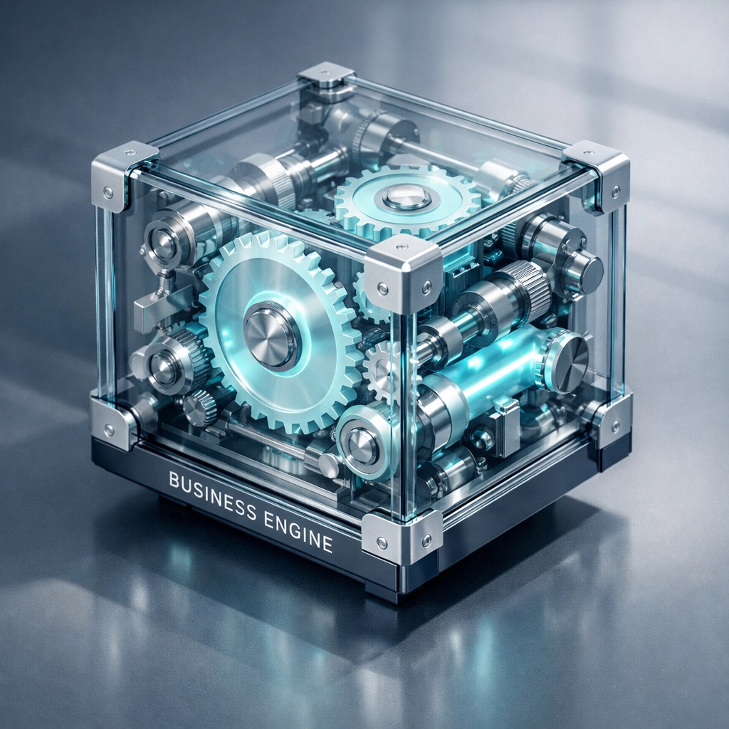 Visual representation of an efficient business engine to defend startup valuation through unit economics.