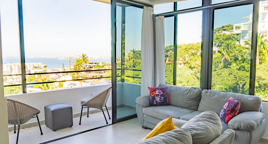 Modern Condo Living Room Puerto Vallarta
