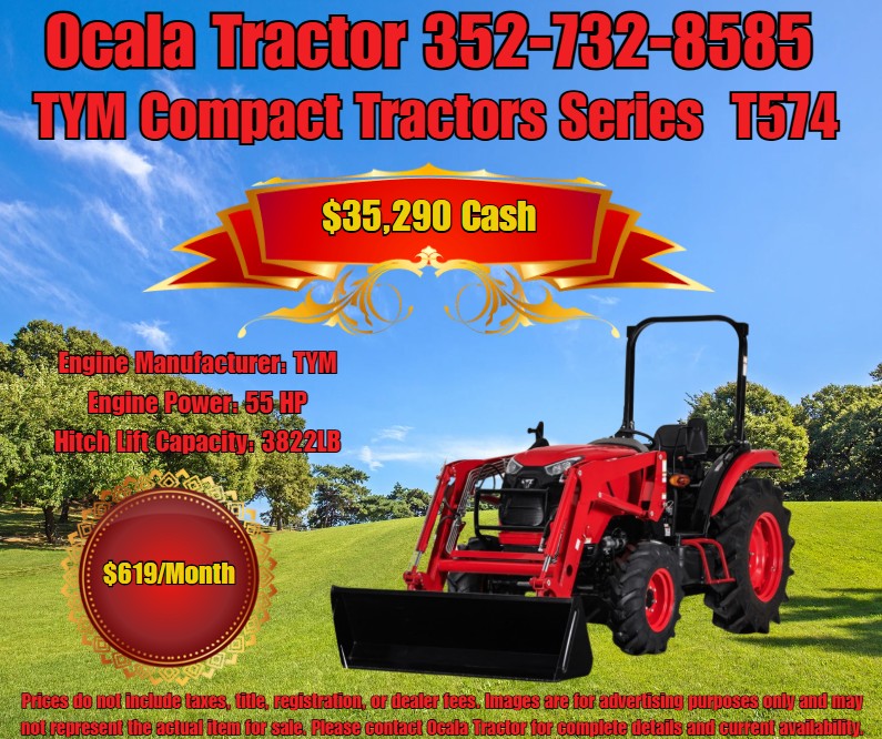 TYM Compact Tractors Series T574 Promotional Image