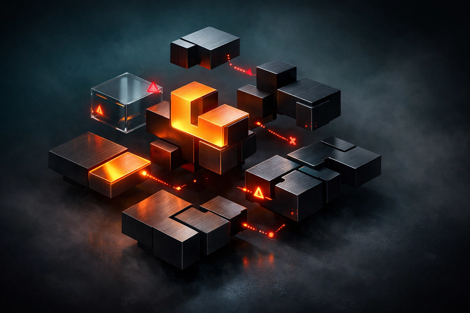 Broken WordPress plugin puzzle pieces showing incompatibility and conflicts causing site downtime