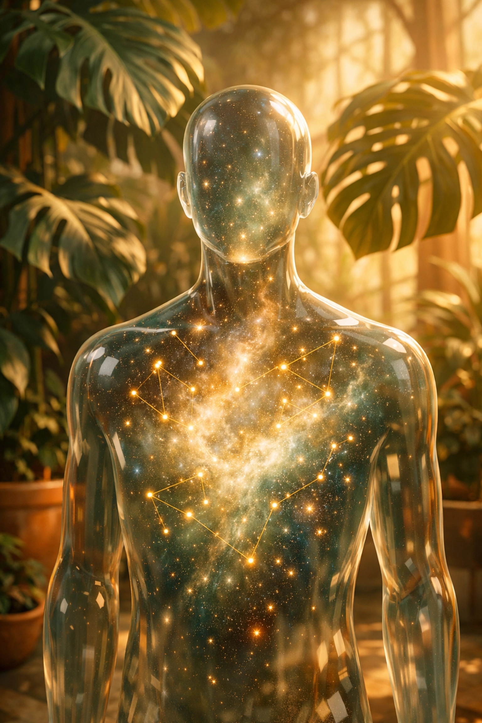 A celestial silhouette representing a psychological blueprint and birth chart in psychoastrology.