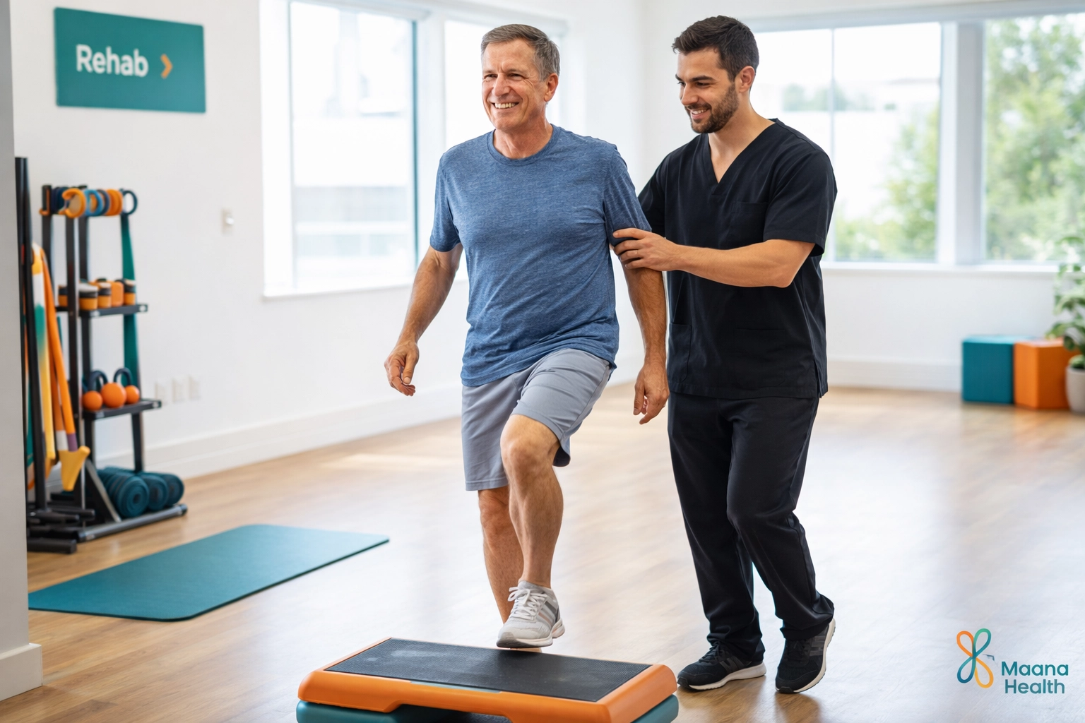 A patient regains mobility after treatment at our advanced physiotherapy clinic in Ernakulam.