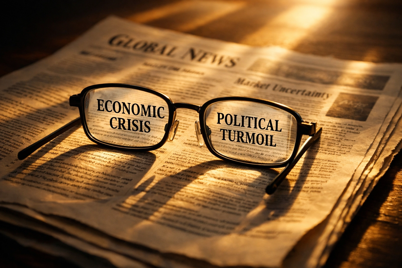 Eyeglasses on newspaper symbolizing clear understanding of current news