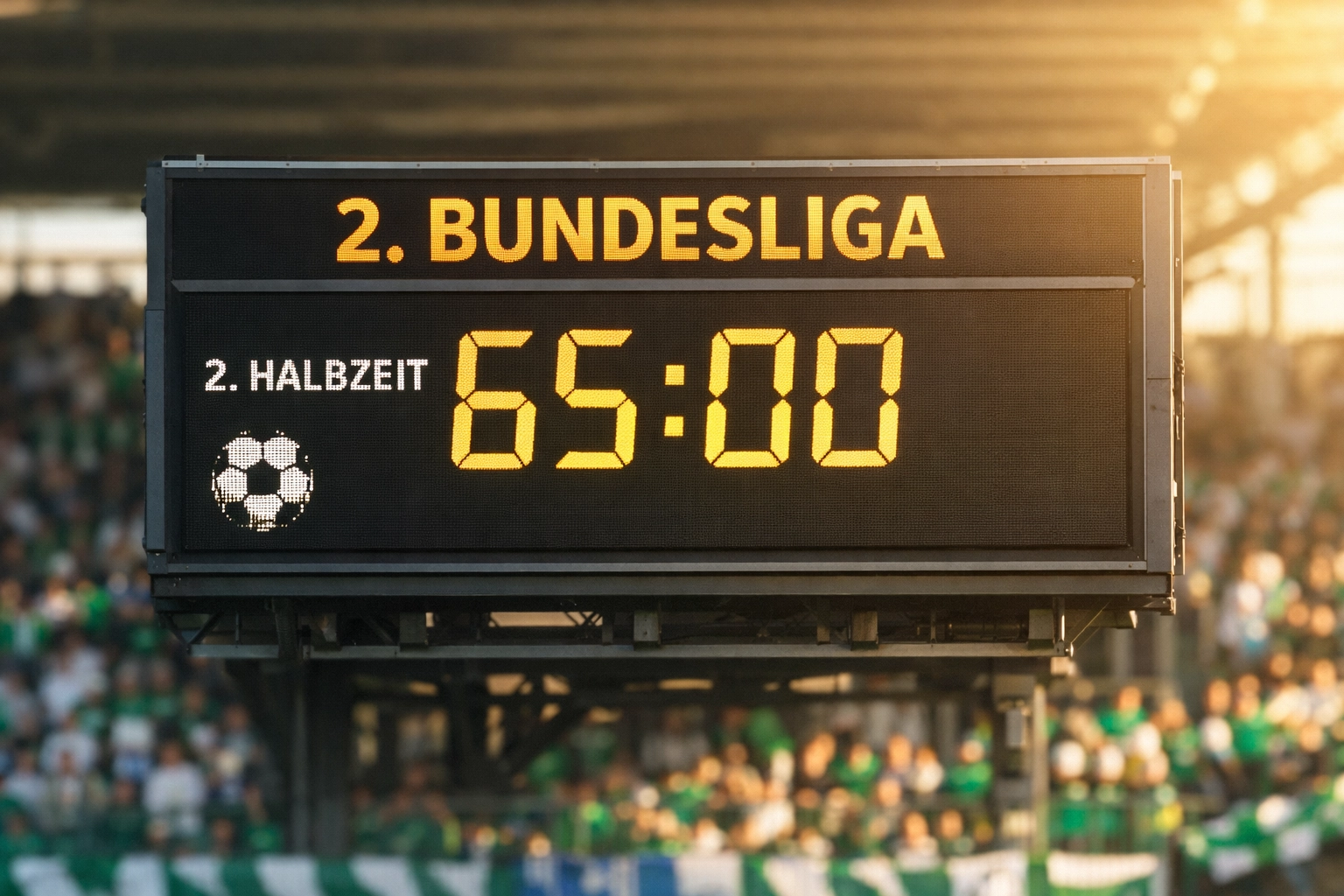 2. Bundesliga Anzeigetafel zweite Halbzeit Darmstadt gegen Braunschweig