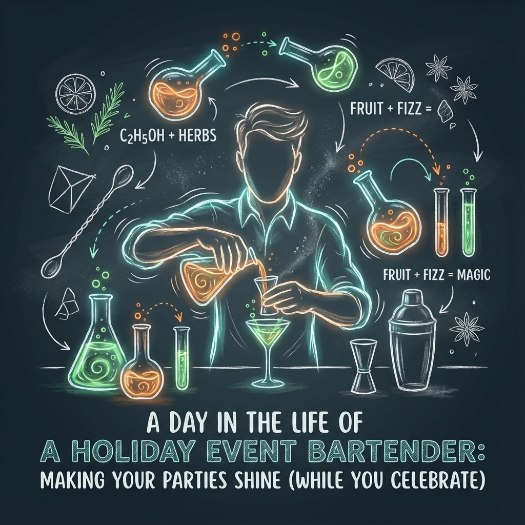 A Day in the Life of a Holiday Event Bartender: Making Your Parties Shine (While You Celebrate)