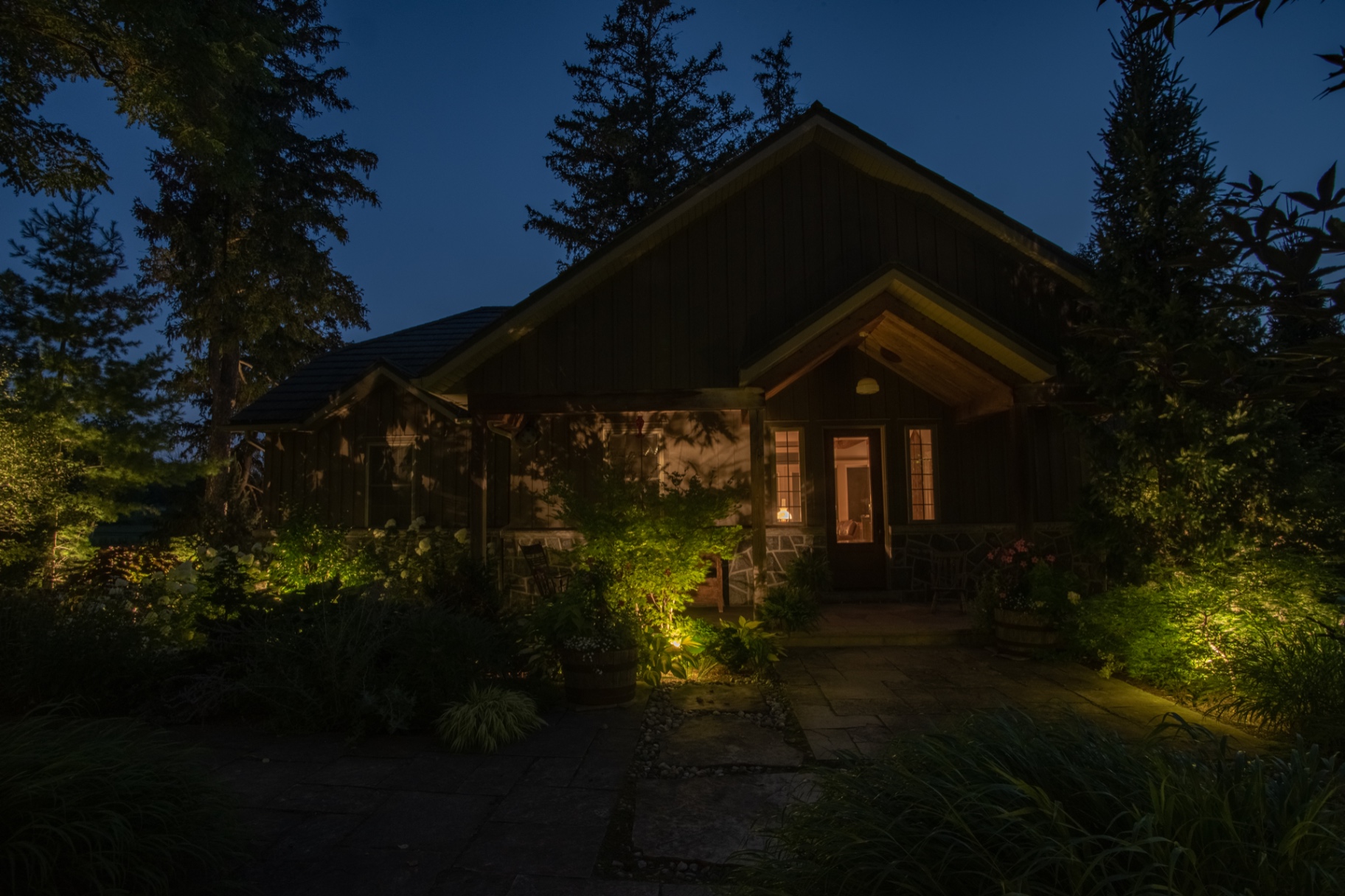 House entryway and garden lighting