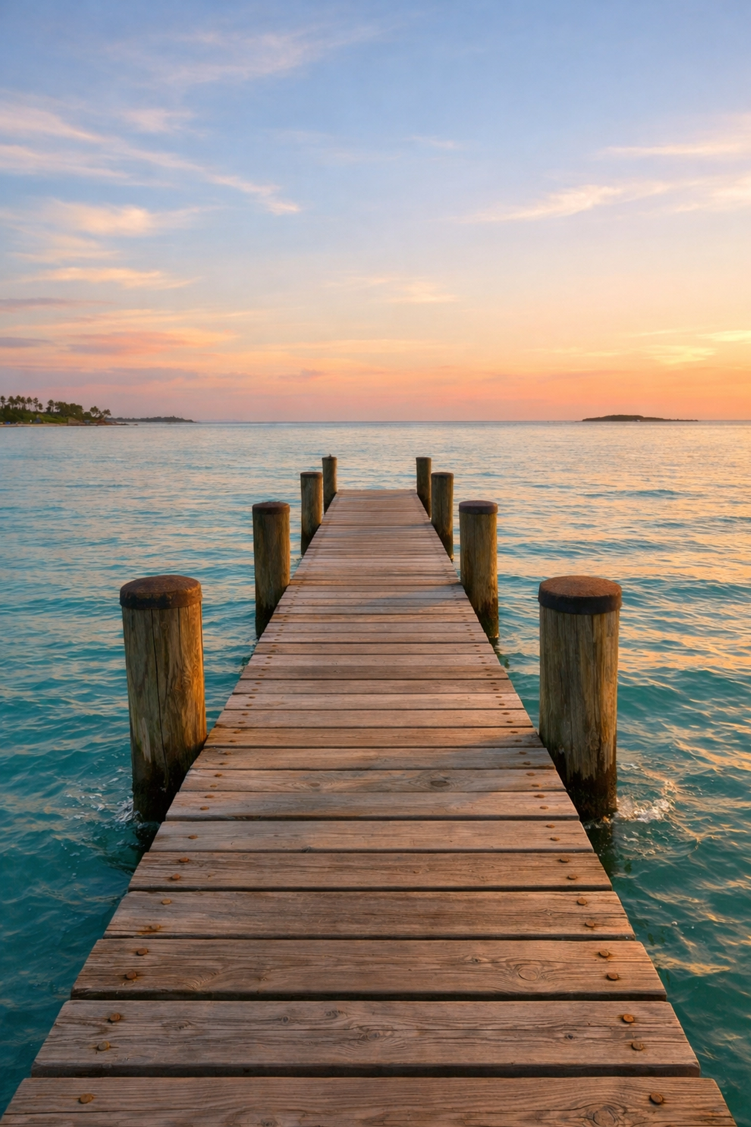 Peaceful dock on Treasure Coast Florida waters representing hope and moving forward through foreclosure