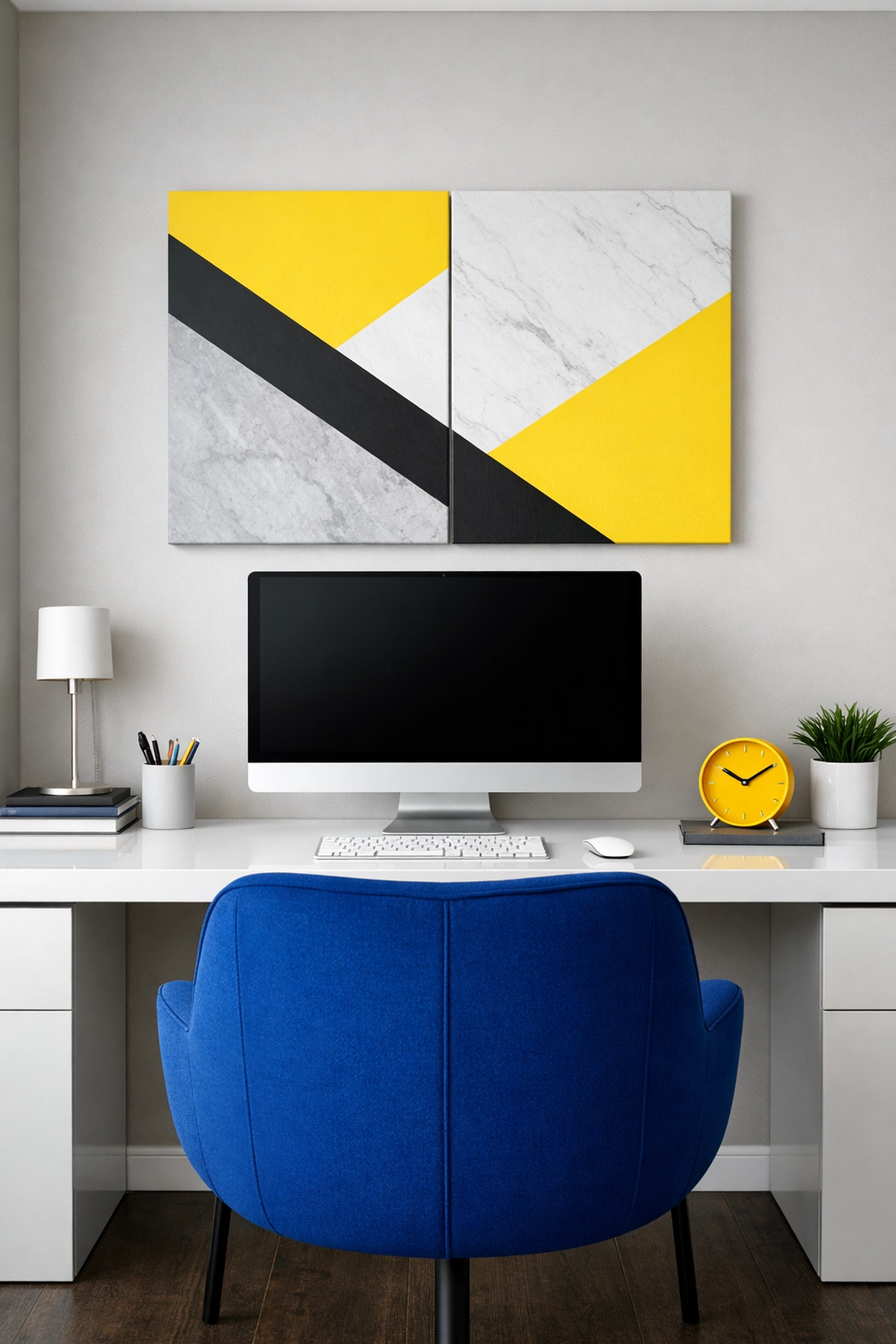 Clean and organized home office in a Milford apartment highlighting professional office cleaning.