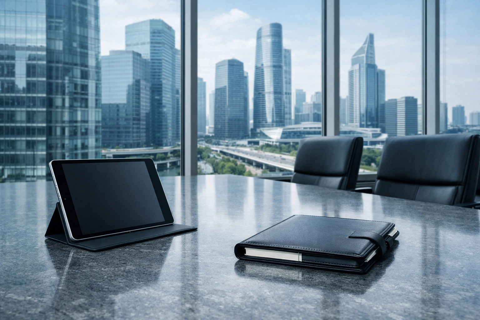 Conference room setup for exit planning and professional business valuation services in North Carolina.