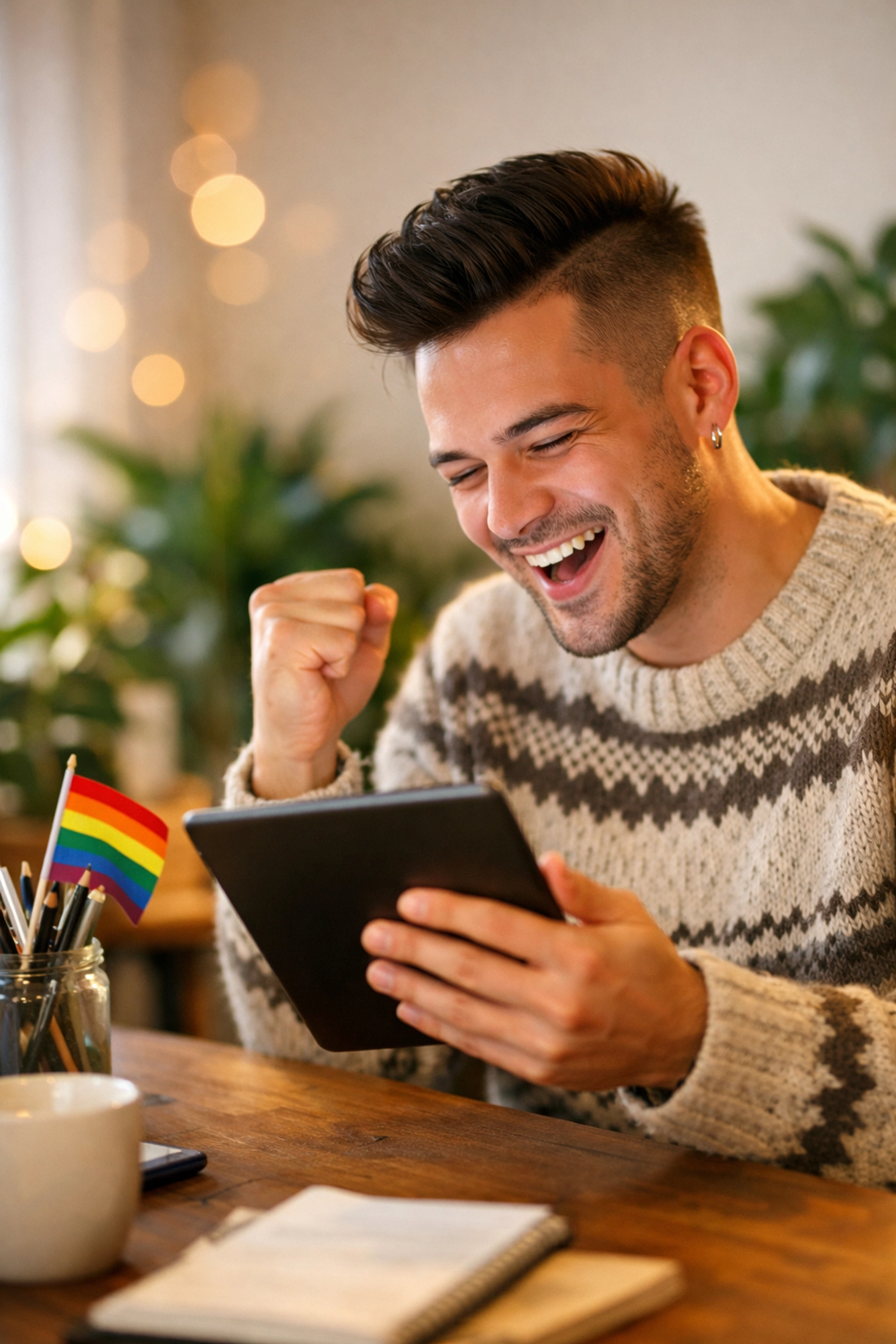 A happy queer writer using the Read with Pride portal to publish his MM romance books for free.