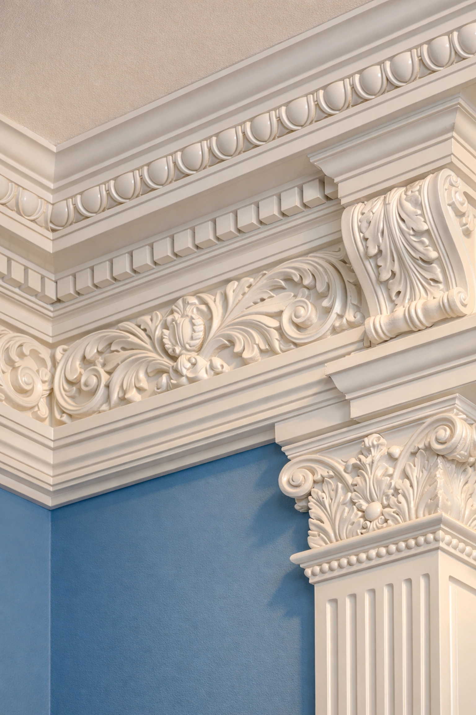 Dust-free ornate woodwork in a historic Belvidere home after expert move-in/move-out cleaning Lowell.