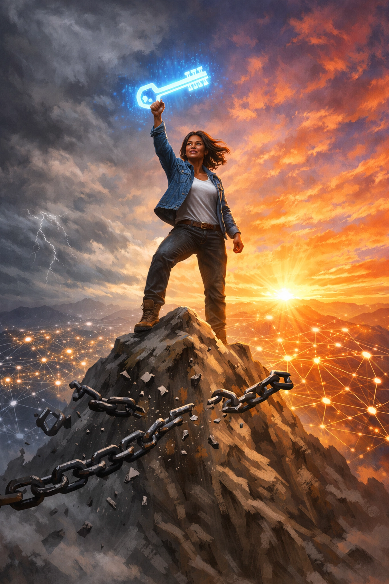 Small business owner achieving merchant independence through decentralized crypto payment system