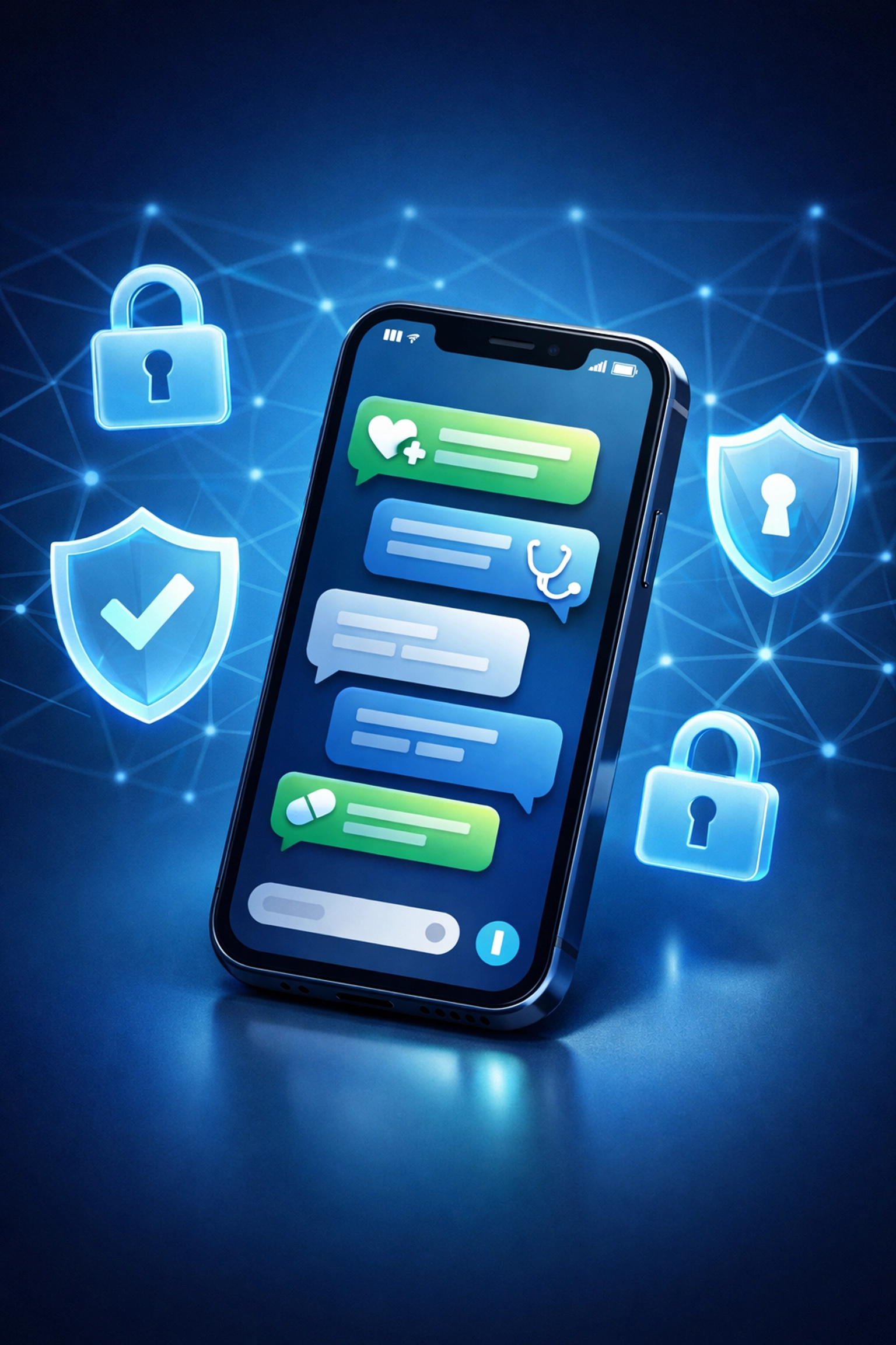 Secure medical messaging on smartphone with privacy protection for online doctor chat