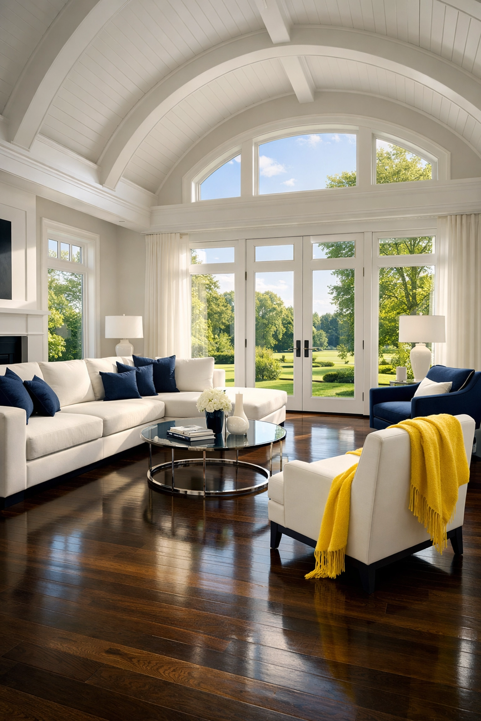 Clean Natick living room featuring eco-friendly house cleaning results for a fresh spring start.