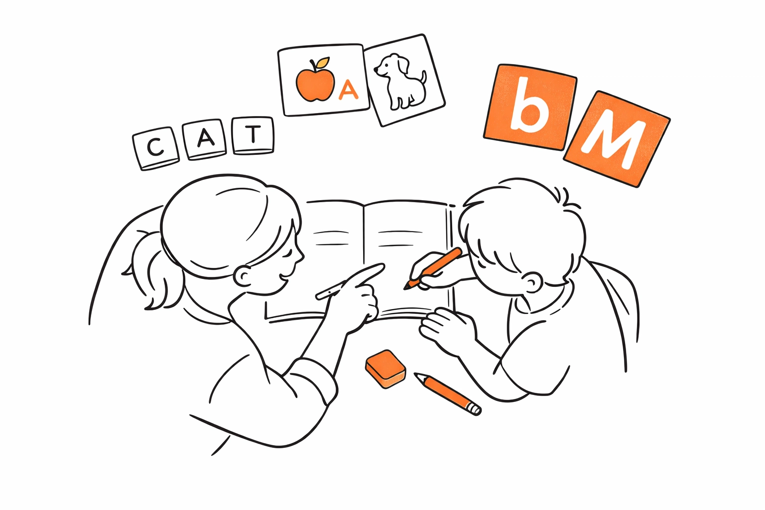 Orton-Gillingham reading tutor working with student using multisensory letter tiles