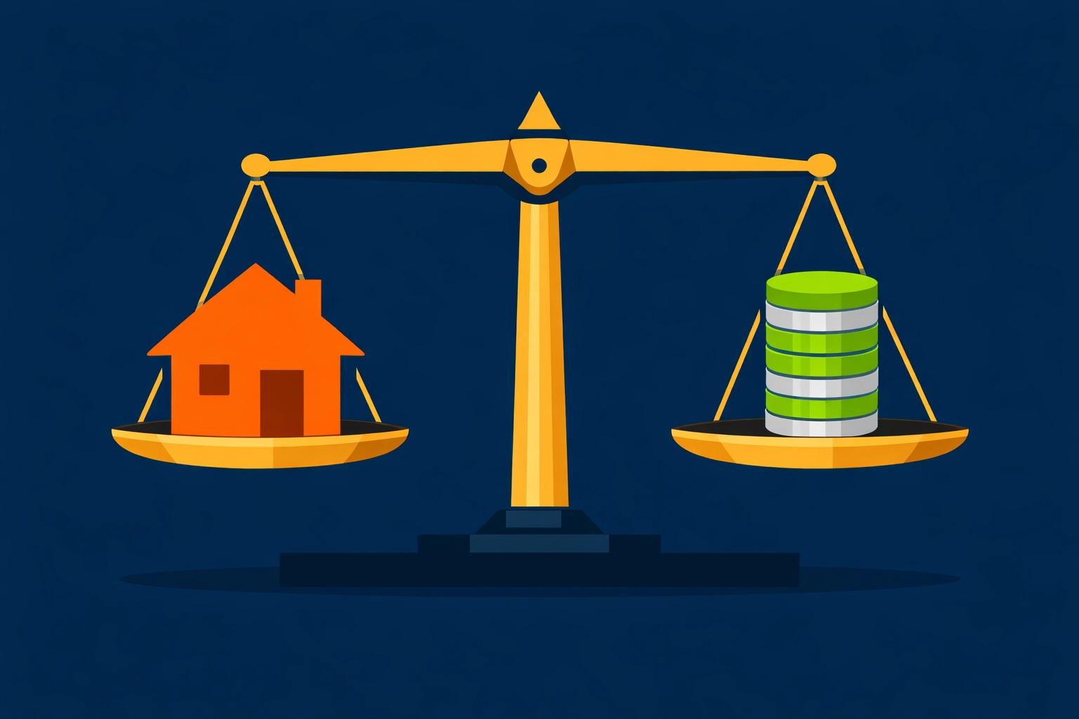 A balanced scale representing transparent and competitive pricing for local locksmith services in Bristol.