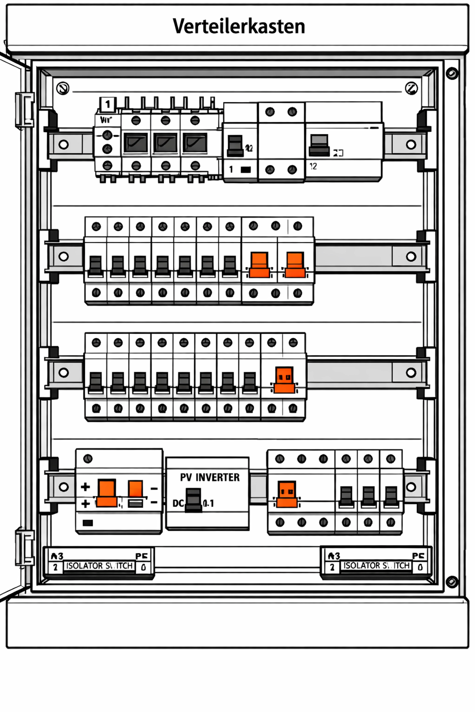 Fachgerechter Verteilerkasten-Umbau für die Integration moderner PV-Speichersysteme in Wien.