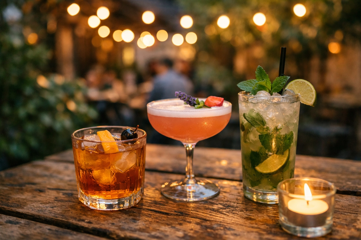 Craft cocktails served on a cozy North End Boise patio during a relaxed evening Craft cocktails served on a cozy North End Boise patio during a relaxed evening