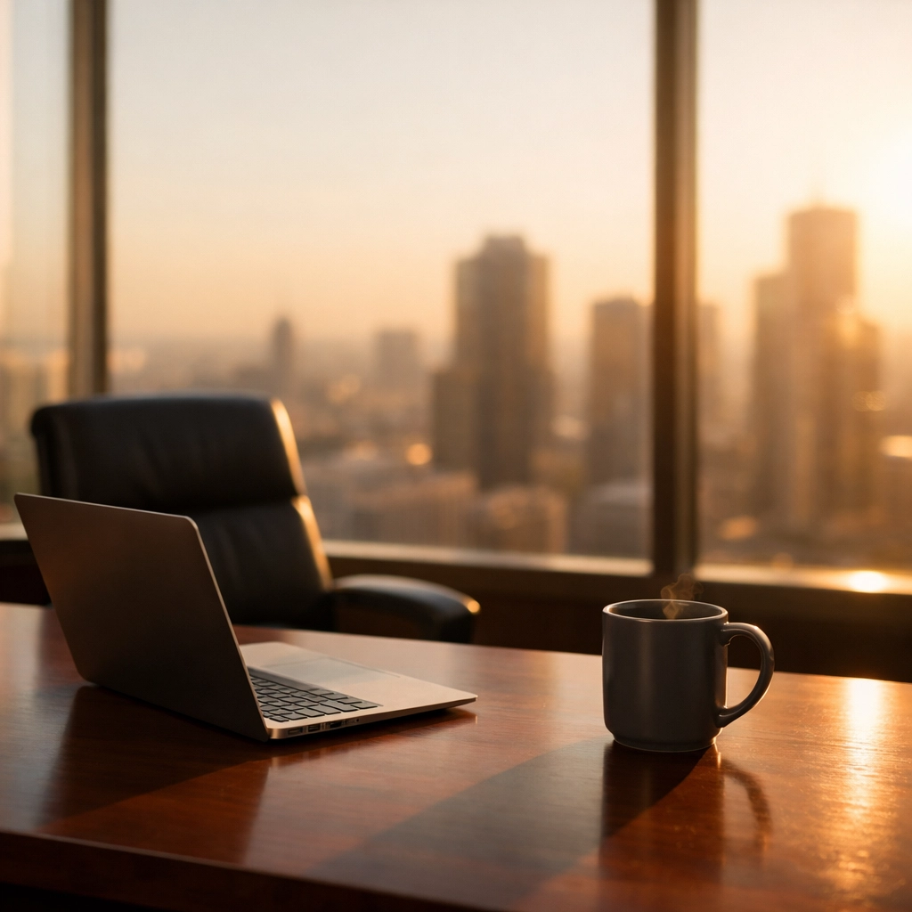 Professional executive office representing Dakdan’s mid-afternoon strategic reach in the sports industry.