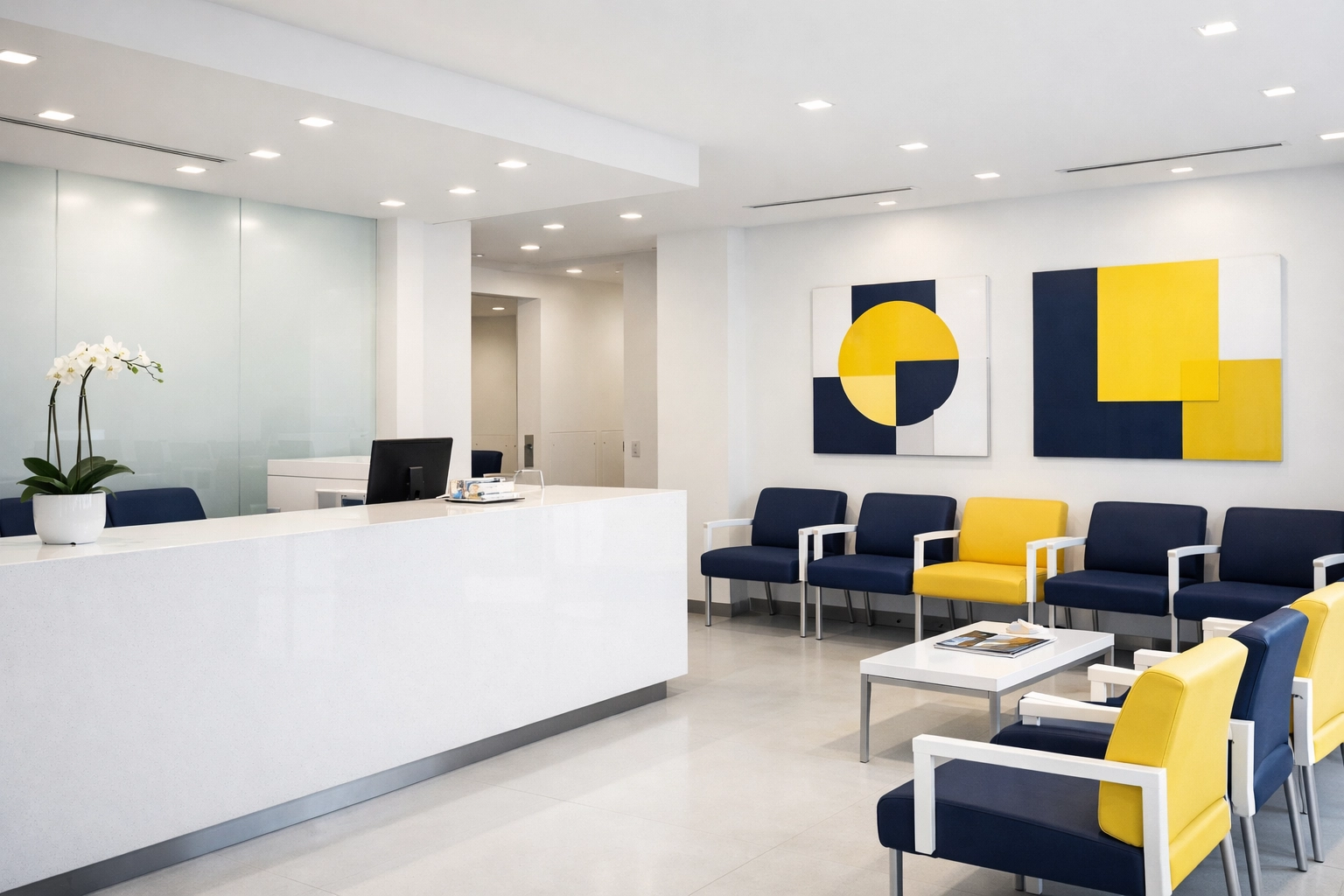 Sanitized Lexington MA medical office reception area with pristine surfaces for patient safety.