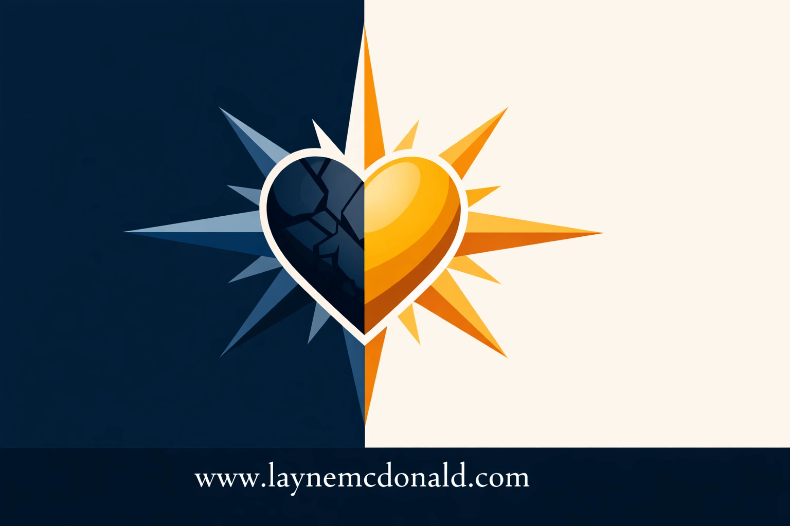 Half-broken half-redeemed heart representing gospel redemption versus self-effort in Christian faith