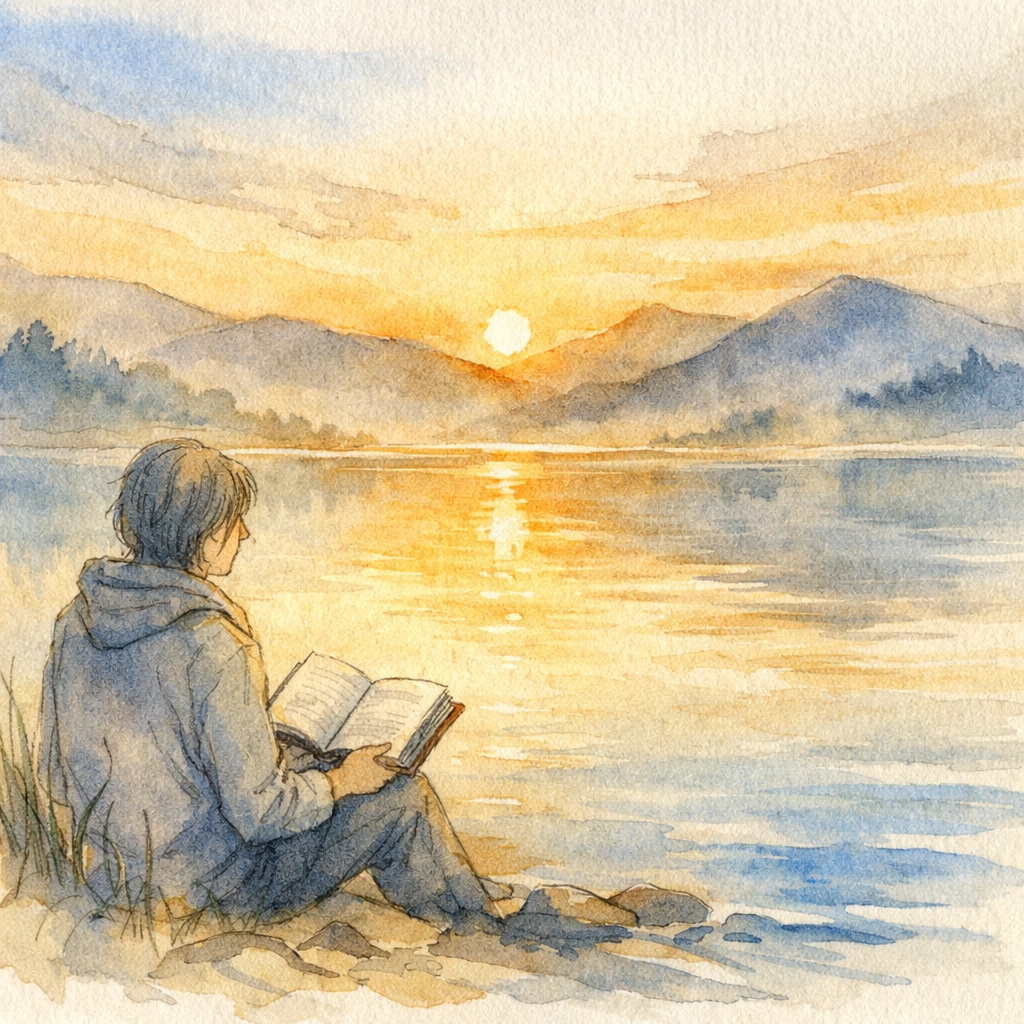 Leader finding rest and margin by peaceful lake, illustrating healthy spiritual boundaries